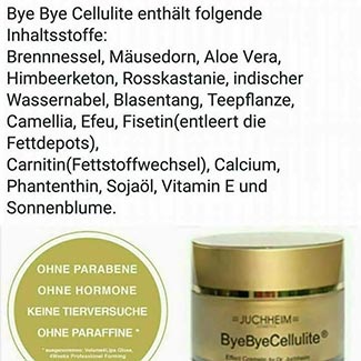 Inhaltsstoffe Dr. Juchheim ByebyeCellulite